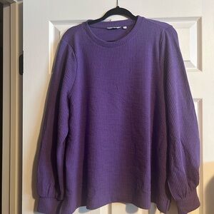 Reitmans Purple Ribbed Knit Top